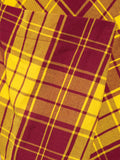 COMME DES GARÇONS tartan asymmetric elongated top
