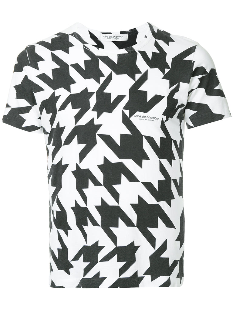 COMME DES GARÇONS Robe de Chambre houndstooth slim T-shirt