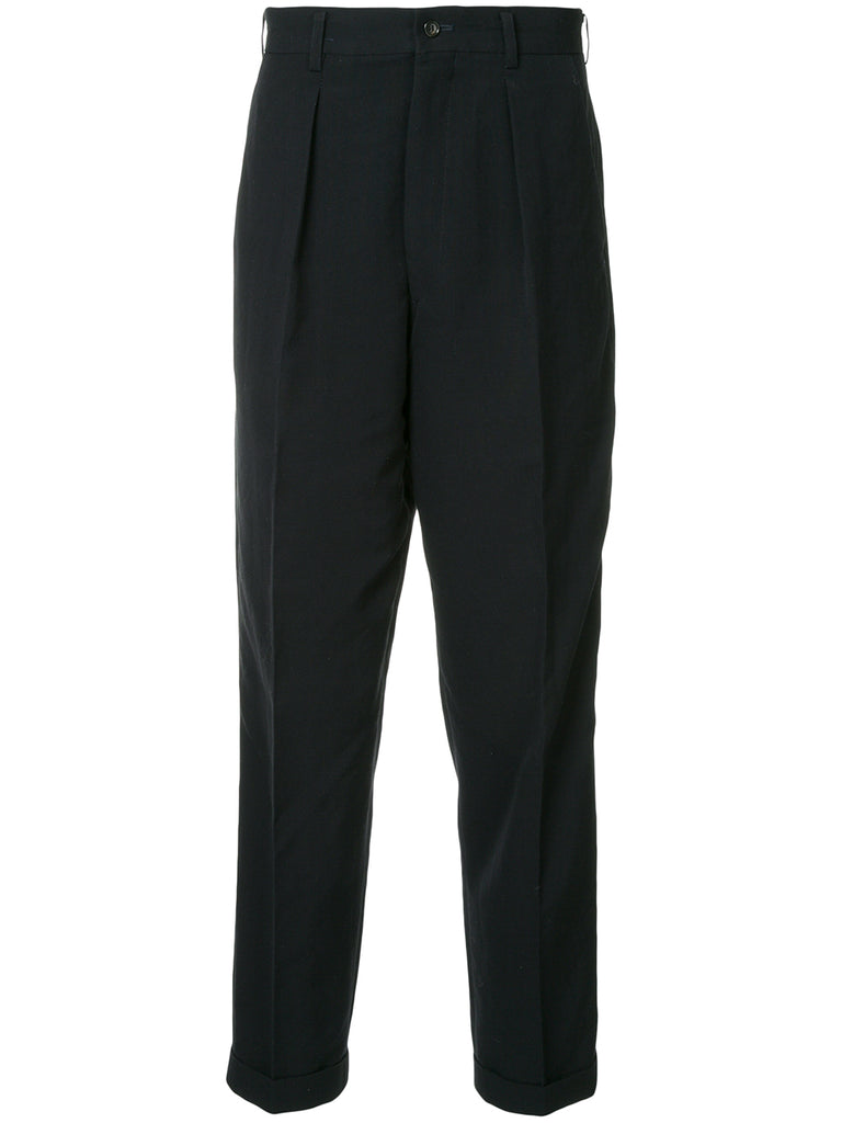 COMME DES GARÇONS Homme Plus front pleat tapered trousers