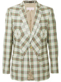 WALTER VAN BEIRENDONCK checked panel blazer