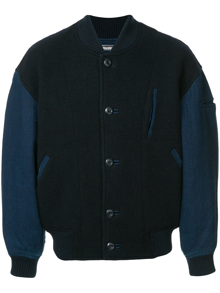 ISSEY MIYAKE two tone bomber jacket