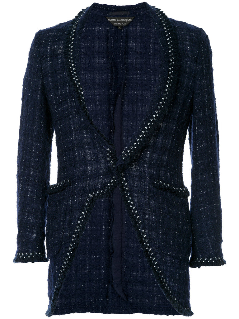 COMME DES GARÇONS Homme Plus contrast stitch bouclé jacket