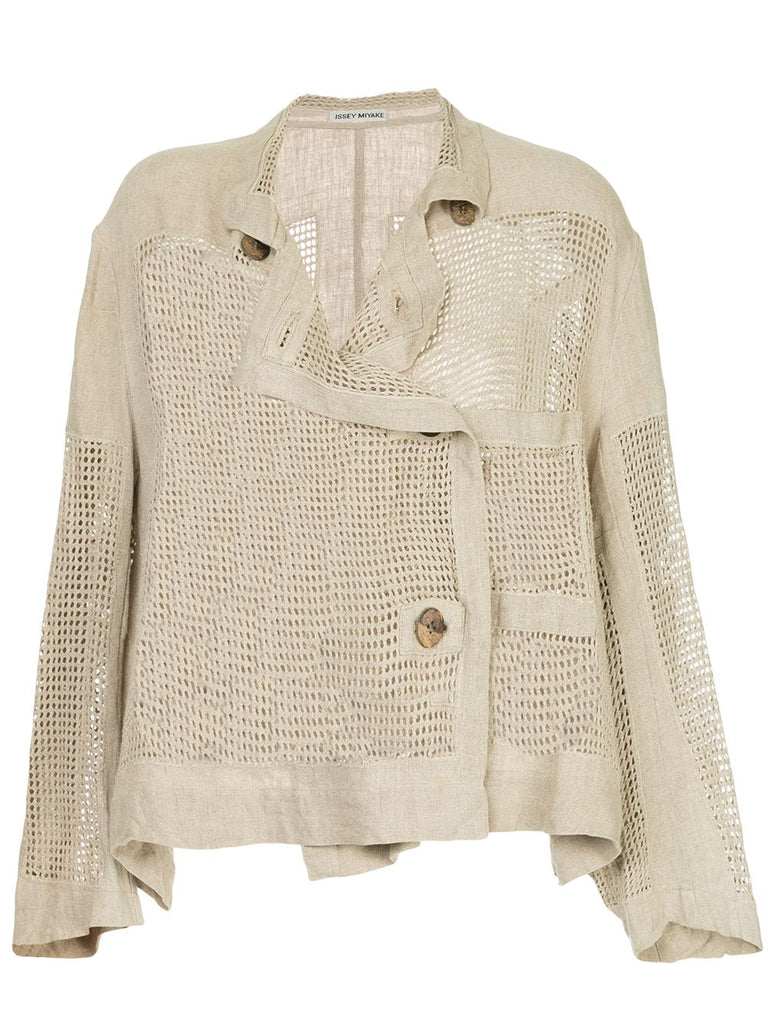 ISSEY MIYAKE long sleeved mesh jacket