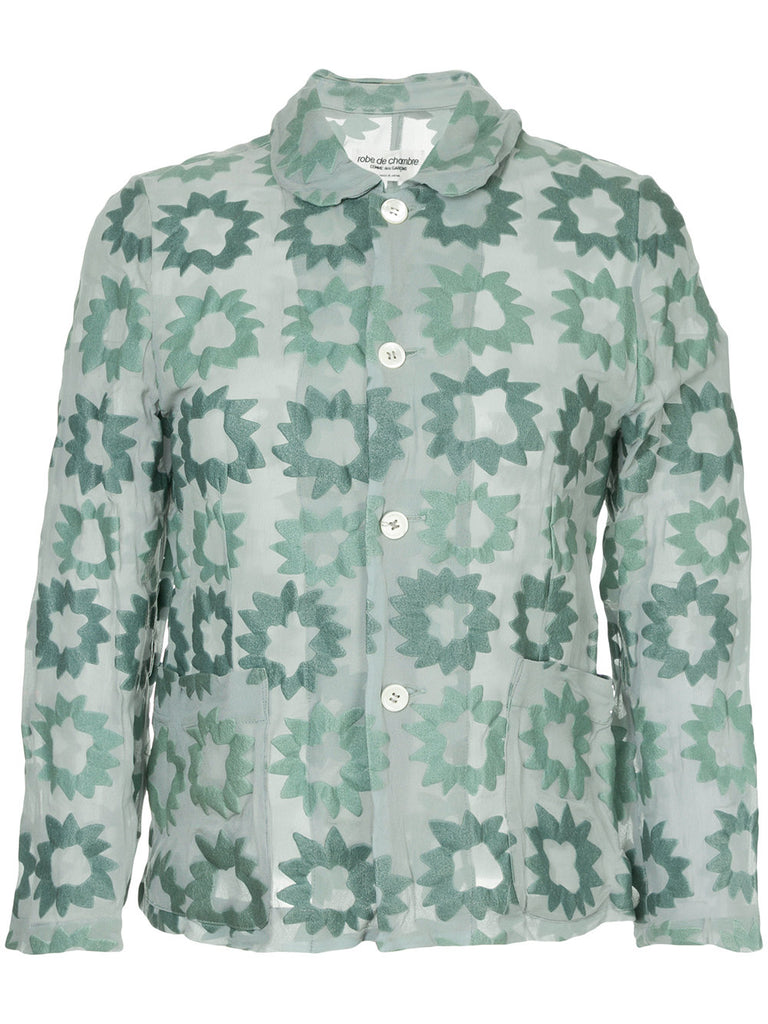 COMME DES GARÇONS robe de chambre stiff flowers jacket