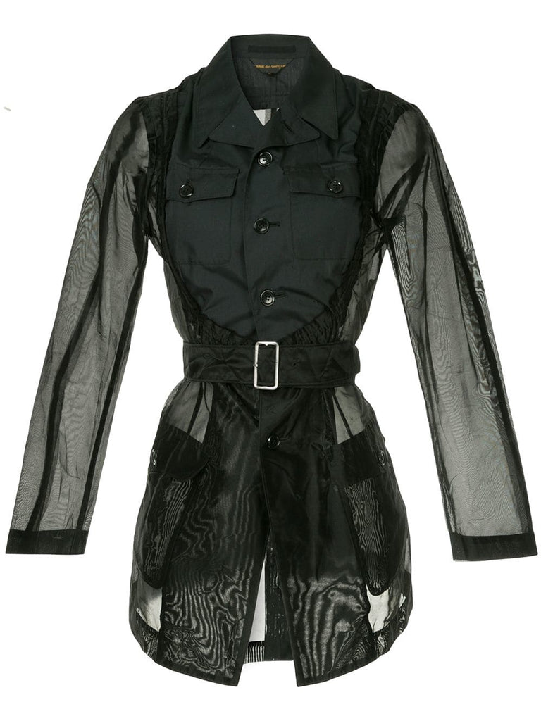 COMME DES GARÇONS belted trench coat