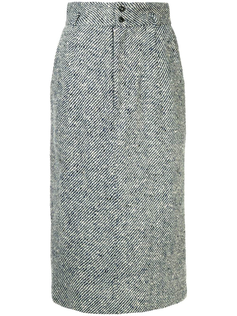 YOHJI YAMAMOTO tweed straight skirt