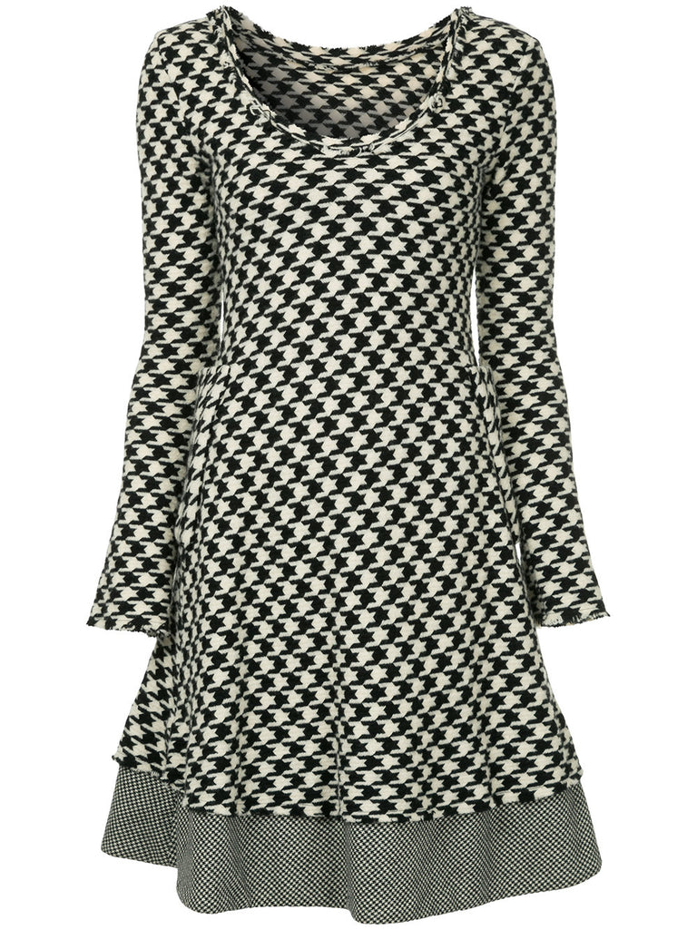 YOHJI YAMAMOTO houndstooth flared dress
