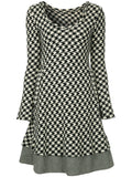 YOHJI YAMAMOTO houndstooth flared dress
