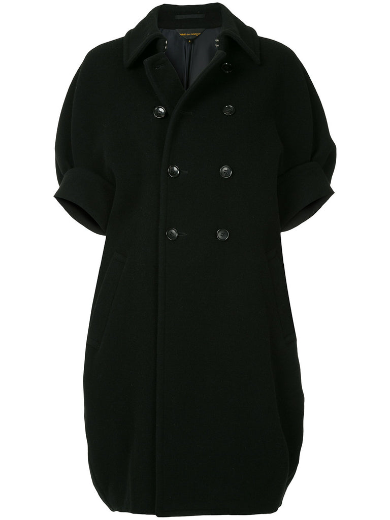 COMME DES GARÇONS short-sleeve double breasted coat