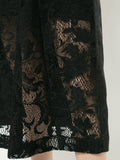 COMME DES GARÇONS lace flared midi dress