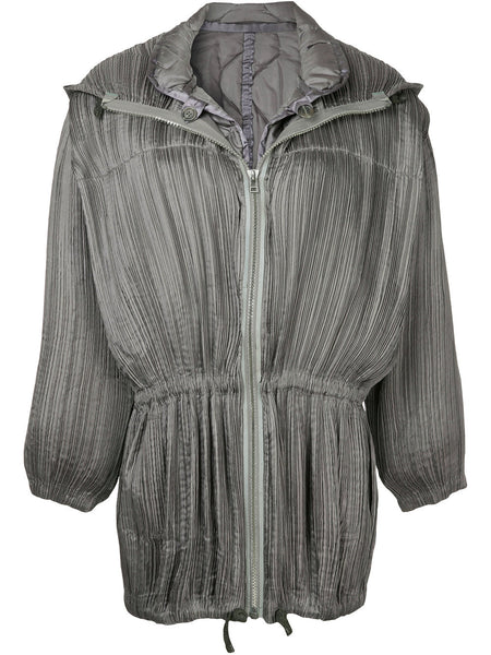 ISSEY MIYAKE pleated long-sleeve jacket