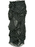 COMME DES GARÇONS polka-dot ruched skirt