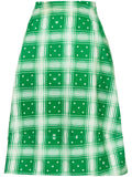 WALTER VAN BEIRENDONCK check midi skirt