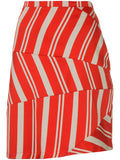 WALTER VAN BEIRENDONCK W & LT contrast stripe skirt