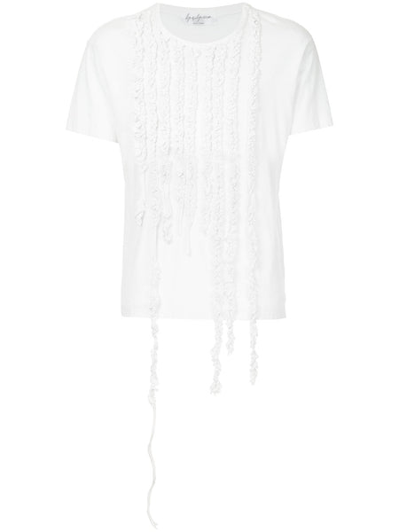 YOHJI YAMAMOTO ruffled detail T-shirt
