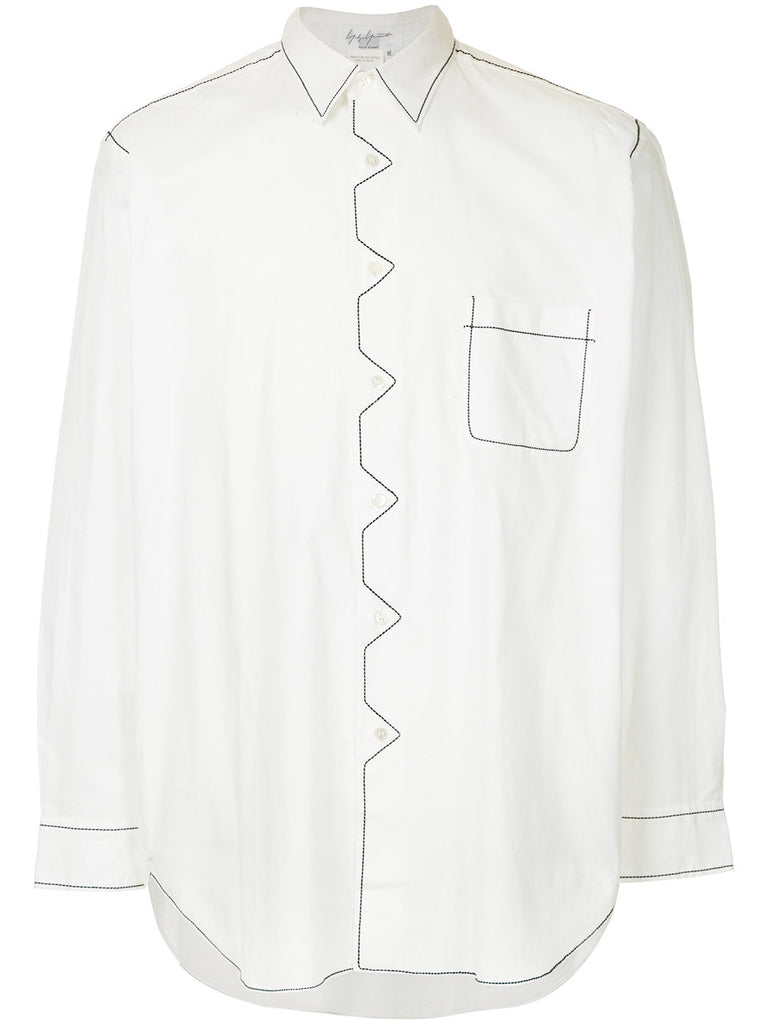 YOHJI YAMAMOTO Pour Homme contrast stitch shirt