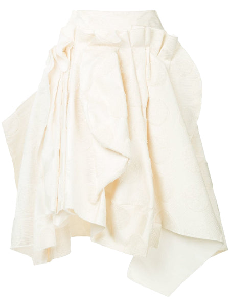 COMME DES GARÇONS draped fuzzy polka dots skirt