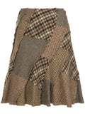 COMME DES GARÇONS textured patchwork skirt