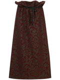 COMME DES GARÇONS flocked floral pinstripe skirt