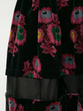COMME DES GARÇONS floral velvet panels skirt