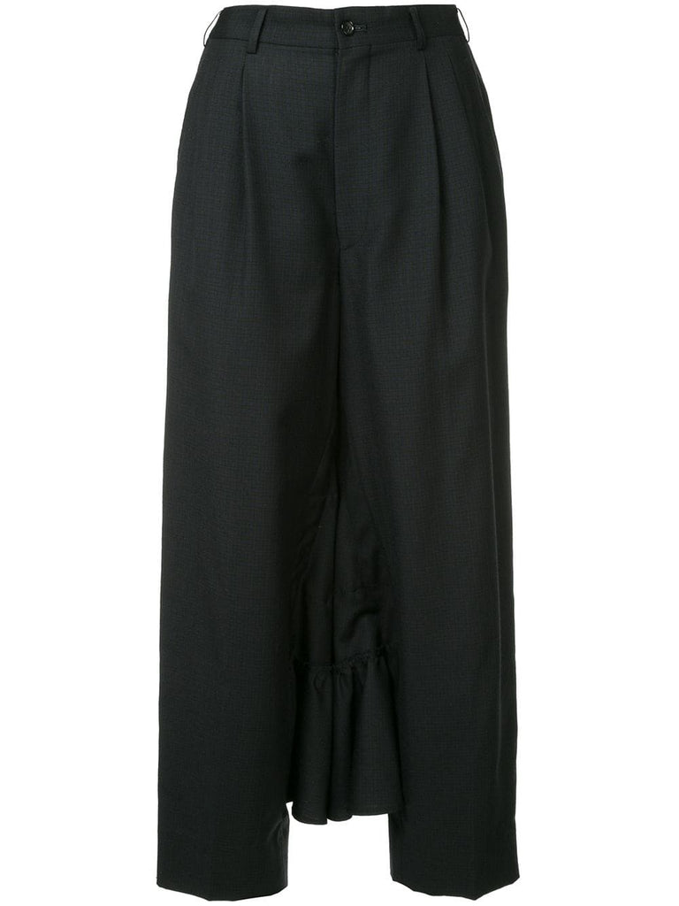 COMME DES GARÇONS ruffle trim skirt trousers