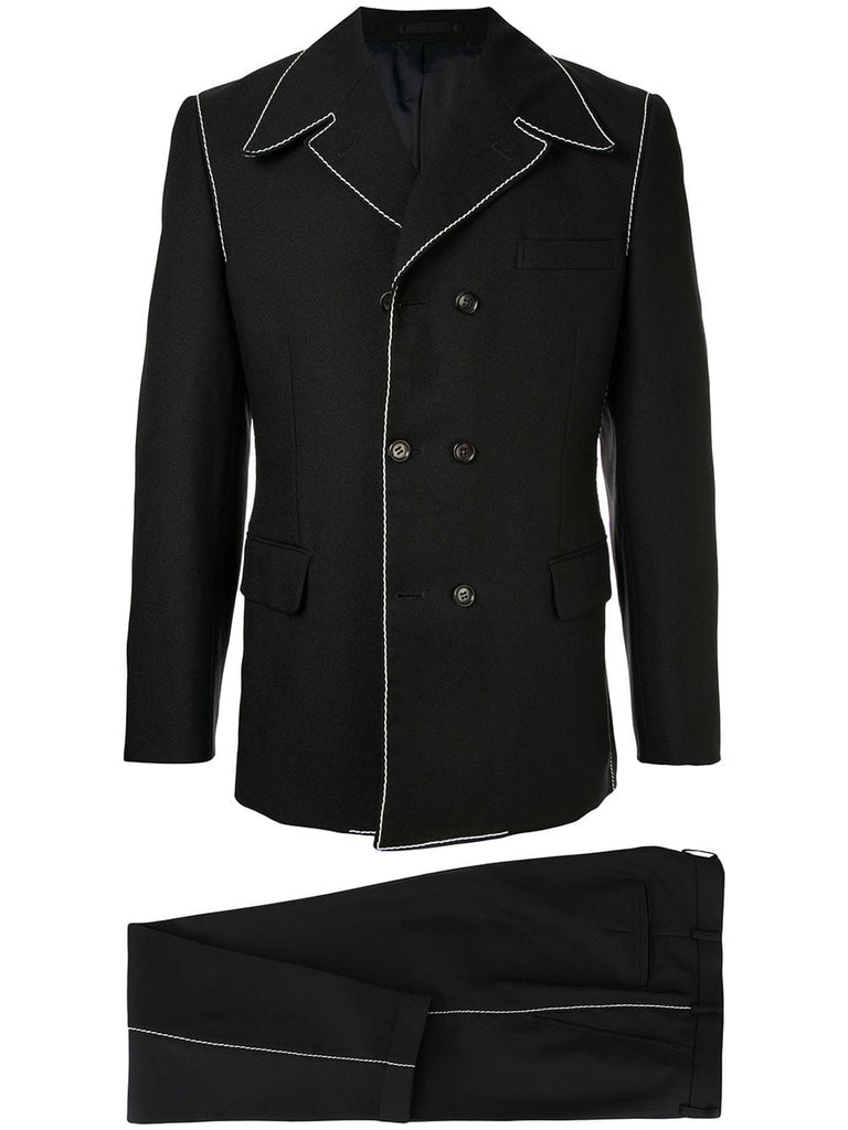 COMME DES GARÇONS stitching detail two-piece suit