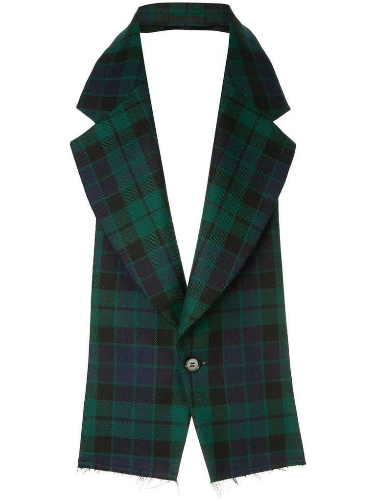 COMME DES GARÇONS Homme Plus tartan lapel-style scarf