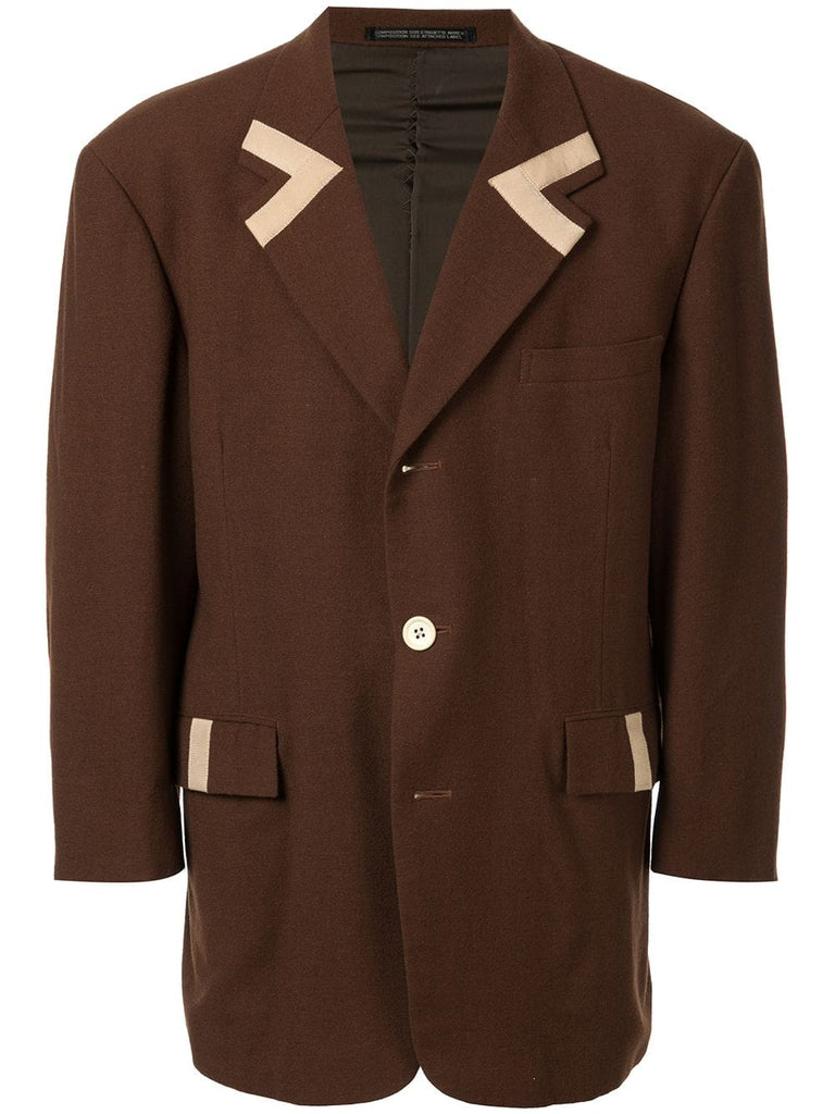 YOHJI YAMAMOTO appliqué-detail blazer