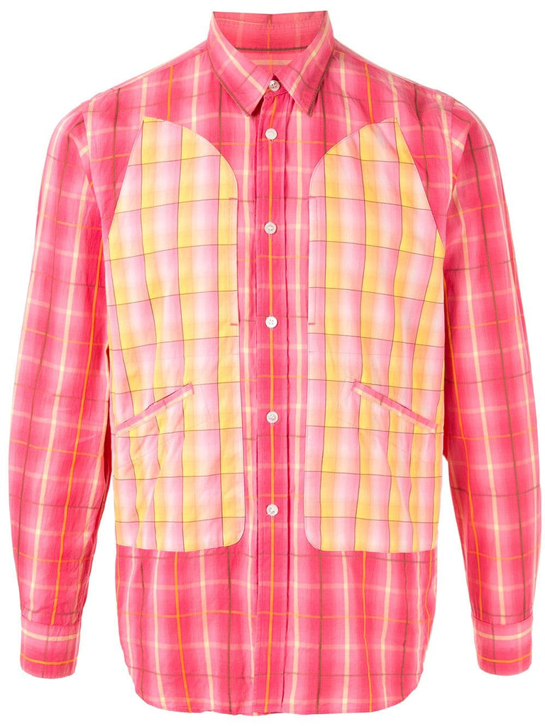 COMME DES GARÇONS double plaid print shirt