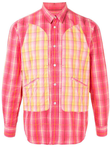 COMME DES GARÇONS double plaid print shirt