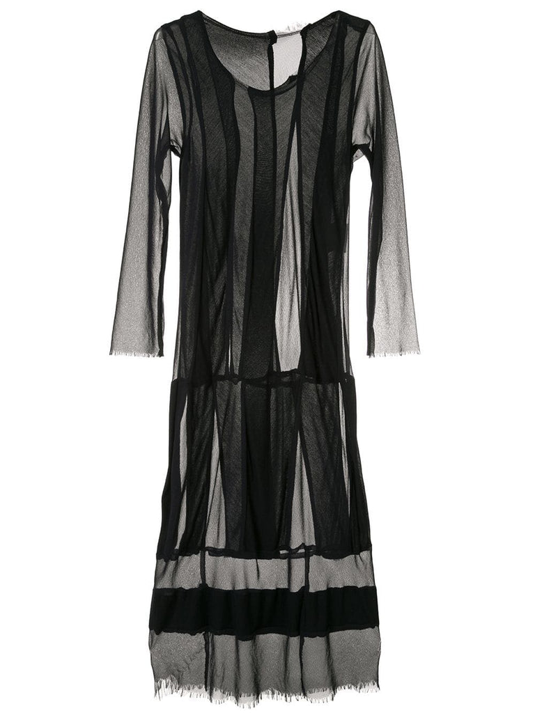 COMME DES GARÇONS mesh panels midi dress