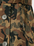 COMME DES GARÇONS double breasted camouflage trenchcoat