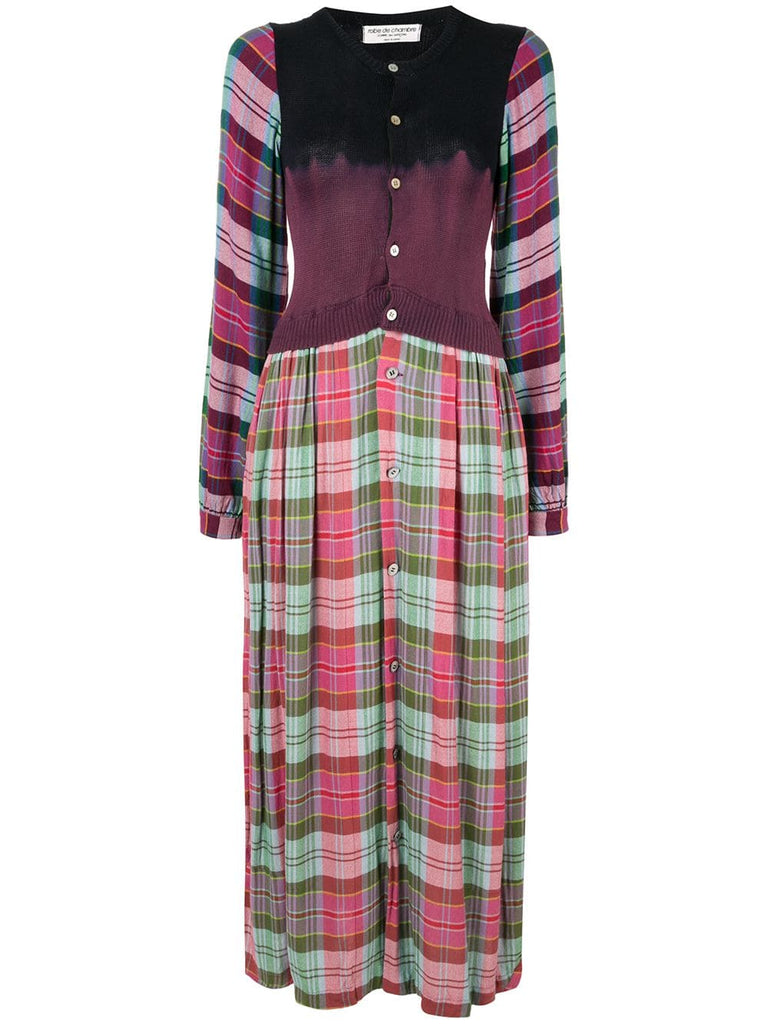 COMME DES GARÇONS vested checked dress