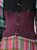 COMME DES GARÇONS vested checked dress