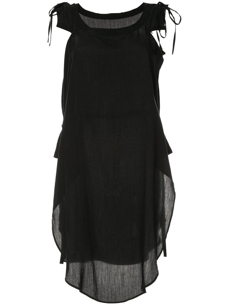 YOHJI YAMAMOTO lace-up shoulders loose blouse