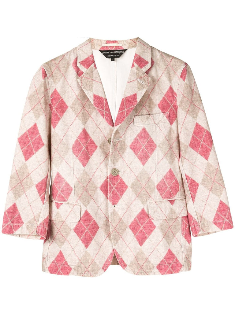 COMME DES GARÇONS argyle pattern blazer