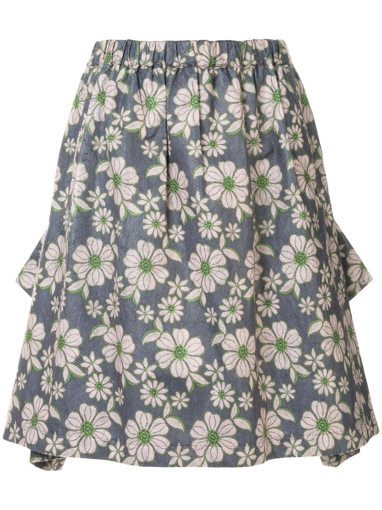 COMME DES GARÇONS floral gathered skirt