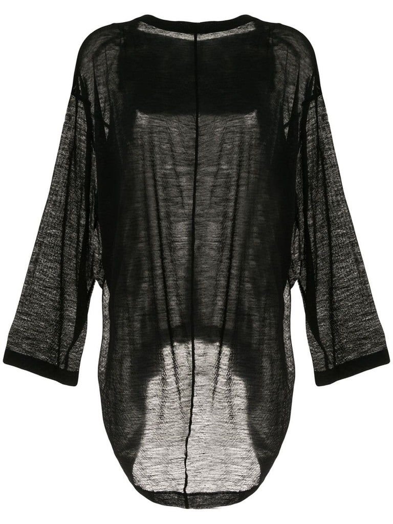 COMME DES GARÇONS sheer long-sleeve dress