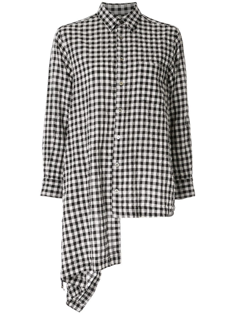 COMME DES GARÇONS gingham check wrap skirt