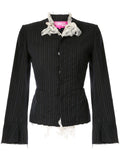 JUNYA WATANABE COMME DES GARÇONS ruffled lace pinstriped jacket