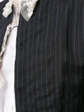 JUNYA WATANABE COMME DES GARÇONS ruffled lace pinstriped jacket