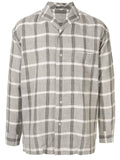 ISSEY MIYAKE checked straight shirt