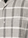 ISSEY MIYAKE checked straight shirt