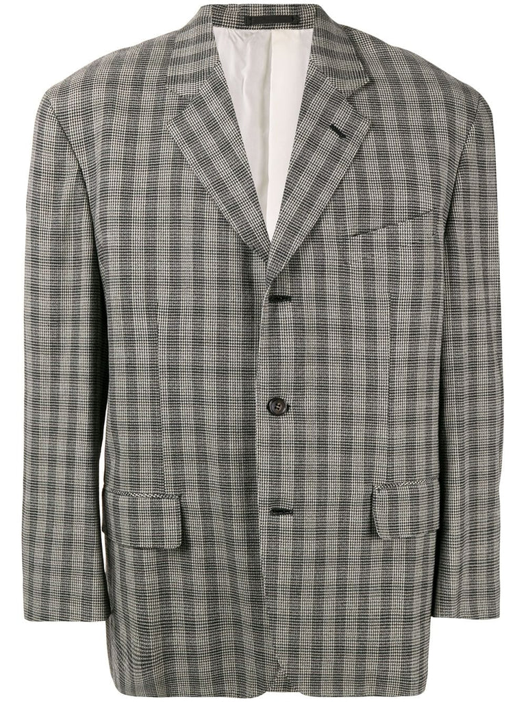 COMME DES GARÇONS houndstooth striped blazer