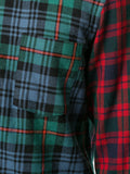 COMME DES GARÇONS block colour plaid shirt