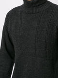 COMME DES GARÇONS checkerboard cuffs turtle neck jumper