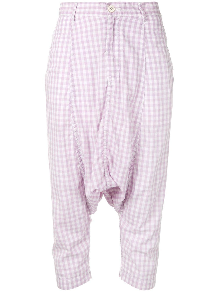 COMME DES GARÇONS gingham print trousers