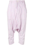 COMME DES GARÇONS gingham print trousers