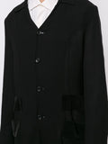 YOHJI YAMAMOTO velvet trimming relaxed-fit jacket