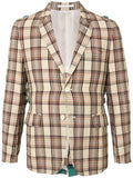COMME DES GARÇONS contrasting panel checked blazer